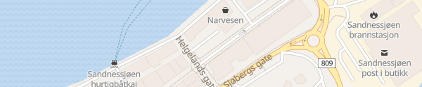 Karte Torolv Kveldulvsons gate Sandnessjøen