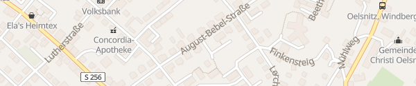 Karte August-Bebel-Straße Oelsnitz/Erzgebirge