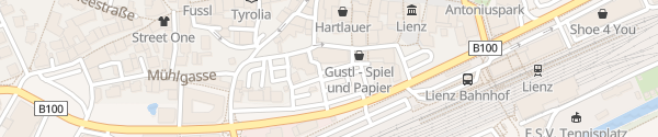 Karte Parkplatz Stegergarten Lienz