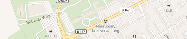 Karte Kreisverwaltung Neuruppin