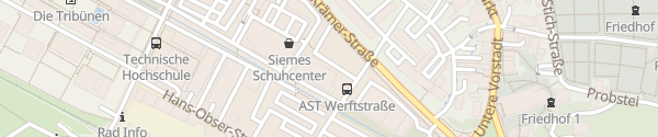 Karte ALDI Süd Werftstraße Deggendorf