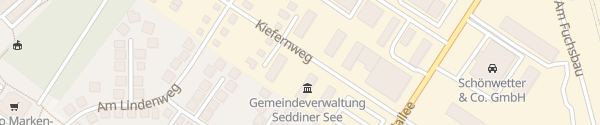 Karte Parkplatz Kiefernweg Seddin