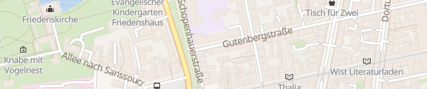 Karte Gutenbergstraße Potsdam