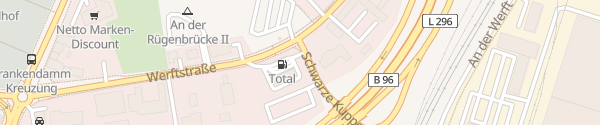 Karte Total Tankstelle Werftstraße Stralsund