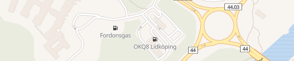 Karte OKQ8 Tallskogsvägen Lidköping