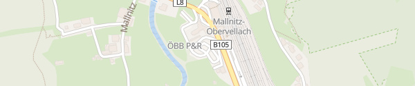 Karte P&R Bahnhof Mallnitz-Obervellach Mallnitz