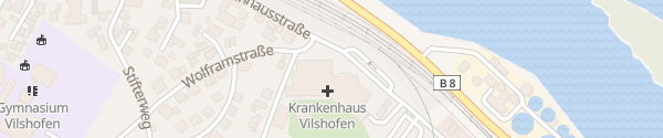 Karte E-Bike Ladesäule Kreiskrankenhaus Vilshofen