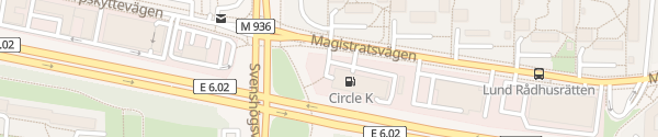 Karte Circle K Magistratsvägen Lund