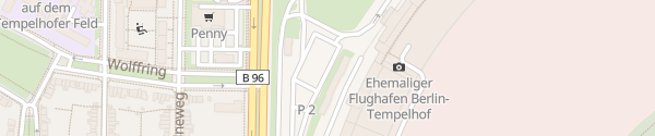 Karte Flughafen Tempelhof P2 Berlin