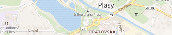 Karte Parkoviště Plzeňská Plasy