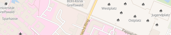 Karte Gesundheitszentrum Greifswald