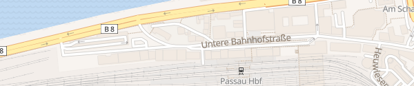 Karte Hauptbahnhof Westseite Passau