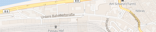 Karte Hauptbahnhof Ostseite Passau