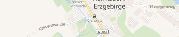 Karte Kirchplatz Hermsdorf/Erzgebirge