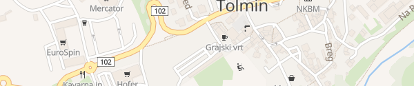 Karte Tolmin center Tolmin