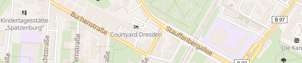 Karte Best Western / Marriott Dresden