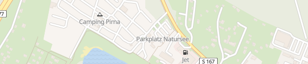 Karte Parkplatz Natursee / Waldcamping Pirna