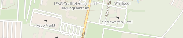 Karte Parkplatz Spreewelten Bad Lübbenau/Spreewald