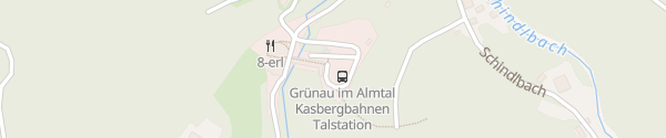 Karte Kasberg-Grünau Talstation Grünau im Almtal