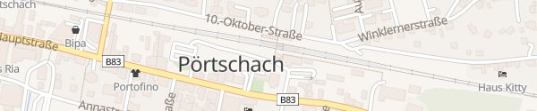 Karte Bahnhof Pörtschach am Wörthersee