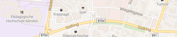Karte SPAR Südring Klagenfurt am Wörthersee