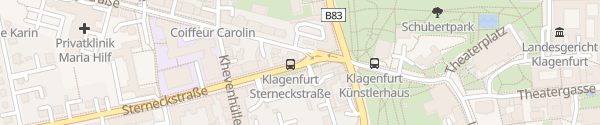 Karte Sterneckstraße Klagenfurt am Wörthersee