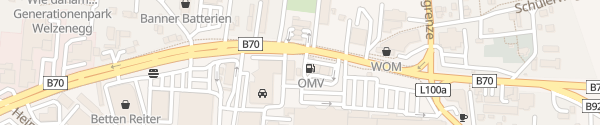 Karte OMV Tankstelle Völkermarkter Straße Sankt Peter am Bichl