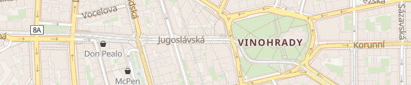 Karte Jugoslávská Praha