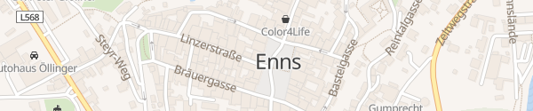 Karte E-Bikes Hauptplatz Enns