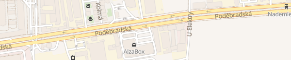 Karte McDonald's Poděbradská Praha
