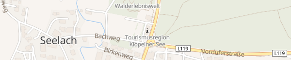Karte Parkplatz Walderlebniswelt - Tourismusinfo St. Kanzian am Klopeiner See