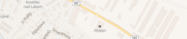 Karte Penny Kostelec nad Labem
