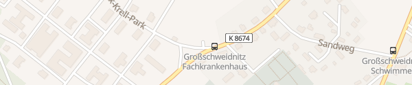 Karte Sächsisches Krankenhaus Großschweidnitz