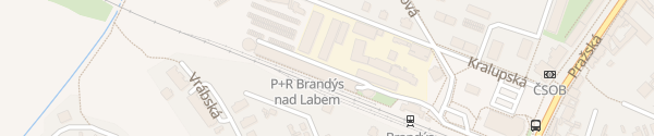 Karte Parkovací dům P+R Brandýs nad Labem-Stará Boleslav