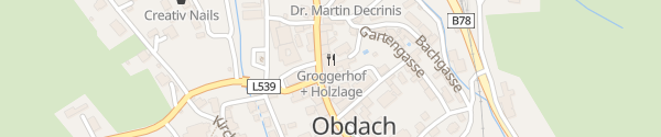 Karte Landhotel Groggerhof Obdach