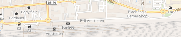 Karte ÖBB Park&Ride Bahnhof Amstetten