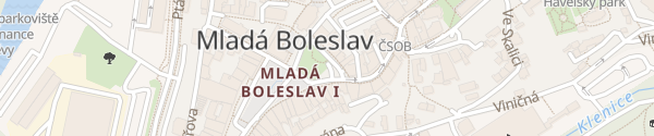 Karte Parkovací dům Militká Mladá Boleslav