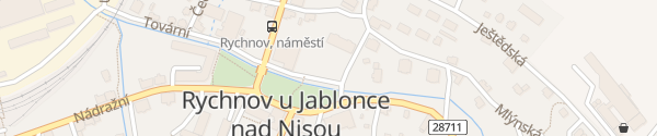Karte Náměstí Míru Rychnov u Jablonce nad Nisou