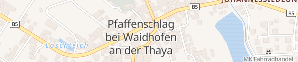 Karte Hauptplatz Pfaffenschlag bei Waidhofen an der Thaya