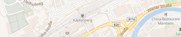 Karte Schnellladesäule Bahnhof Kapfenberg