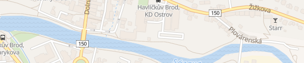 Karte Parkoviště u Krajské knihovny Havlíčkův Brod