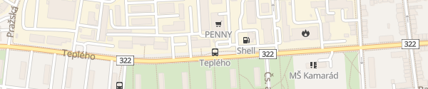 Karte Penny Teplého Pardubice
