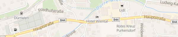 Karte Hotel Wiental Pressbaum