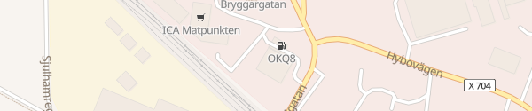 Karte OKQ8 Norra Järnvägsgatan Ljusdal