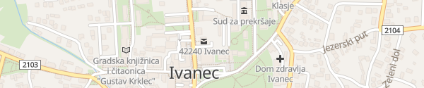 Karte Trg hrvatskih Ivanovaca Ivanec