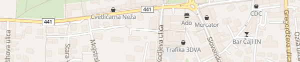 Karte Kocljeva ulica Murska Sobota