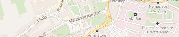 Karte Mendlovo náměstí Brno