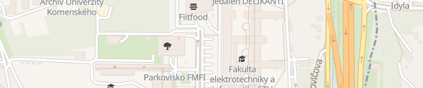 Karte Parkoviště Fakulty Informatiky Bratislava