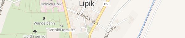 Karte Udinska ulica Lipik