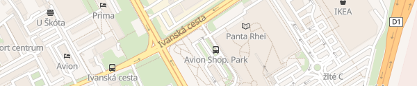 Karte Avion Shopping Park #3 Bratislava